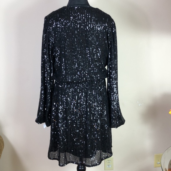 NEW Piombo Black Sequent Dress - Picture 6 of 10